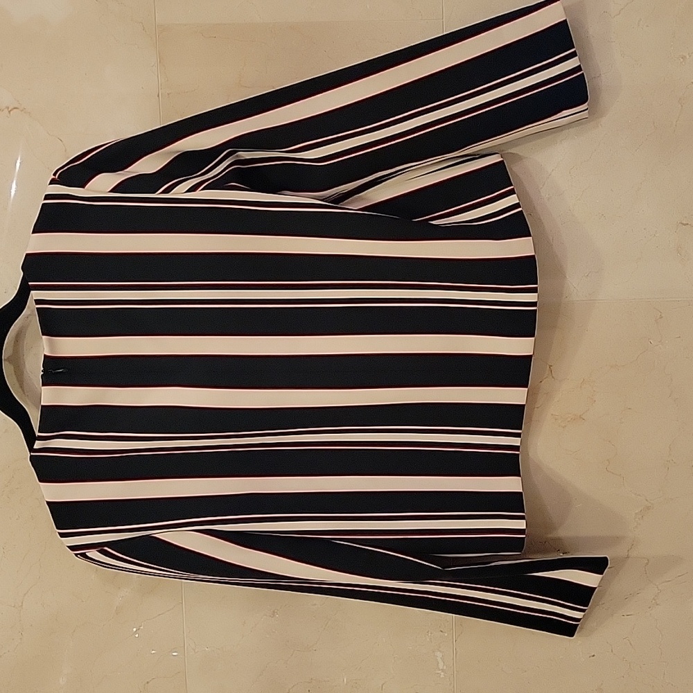 WOMEN'S BRAND NEW ZARA PINSTRIPE SHIRT BLOUSE TOP SIZE MEDIUM $50 - Picture 3 of 5